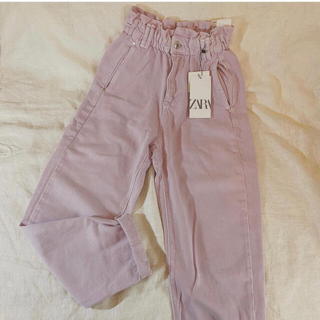 ZARA - zara ペーパーバッグデニムパンツの通販 by n's shop|ザラなら ...