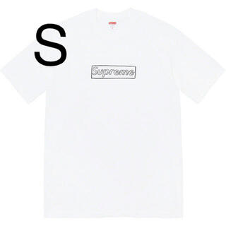 シュプリーム(Supreme)のS Supreme Kaws Chalk Logo Tee 白 ホワイト(Tシャツ/カットソー(半袖/袖なし))
