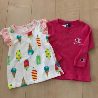 チャンピオン(Champion)のキッズ　女の子　90cmサイズ(Tシャツ/カットソー)