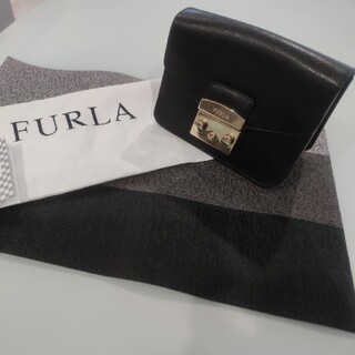 フルラ(Furla)の美品 FURLA メトロポリス ミニ ブラック(ショルダーバッグ)