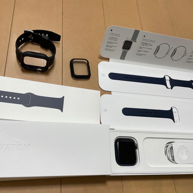 アップルウォッチ SERIES6 44mm ネイビー GPS おまけ付き 低価格の