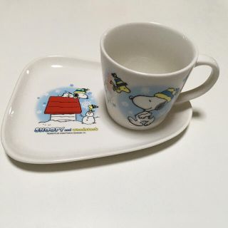 スヌーピー(SNOOPY)のSNOOPY and woodstock マグカップ&プレート(グラス/カップ)