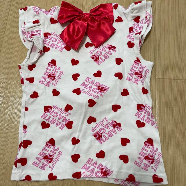 EARTHMAGIC(アースマジック)のノースリーブ120 キッズ/ベビー/マタニティのキッズ服女の子用(90cm~)(Tシャツ/カットソー)の商品写真