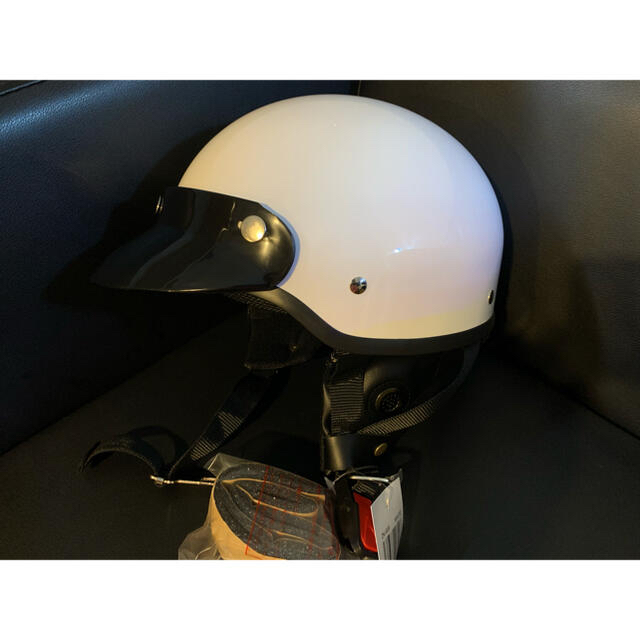 ポリスヘルメット ホワイト ハーフJET チョッパー ポリヘル チョッパーの通販 by 小松屋.MCP｜ラクマ