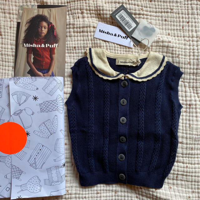 Misha & Puff Texture Scout Vest [新品] キッズ/ベビー/マタニティのキッズ服女の子用(90cm~)(ニット)の商品写真