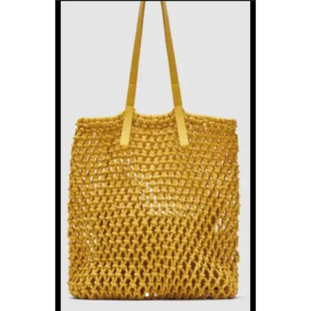 ZARA(ザラ)のZARA ザラトートバッグ　編み込みデザイントートバッグ　夏用トートバッグ レディースのバッグ(トートバッグ)の商品写真