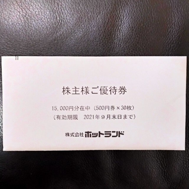 優待券/割引券ホットランド   15000円分   銀だこ