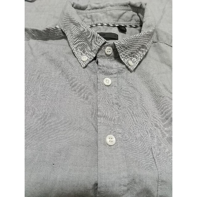 HARE(ハレ)のHARE 半袖シャツ Ｍサイズ ハレ グレー シンプル モノトーン 日本製 古着 メンズのトップス(シャツ)の商品写真
