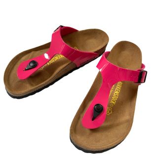 ビルケンシュトック(BIRKENSTOCK)の美品☆ビルケンシュトック サンダル エナメル ピンク 36(サンダル)