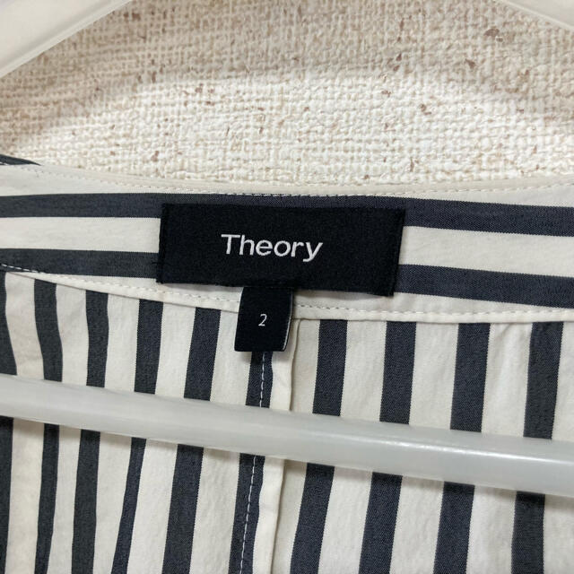 theory(セオリー)のtheory ストライプワンピース サイズ2 レディースのワンピース(ひざ丈ワンピース)の商品写真