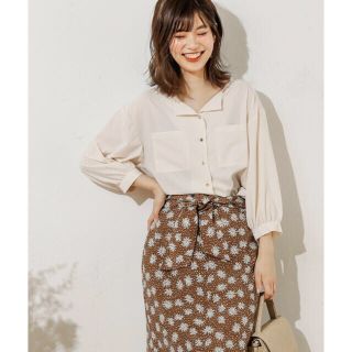 ナチュラルクチュール(natural couture)のnatural couture お上品ちょい開襟ブラウス(シャツ/ブラウス(長袖/七分))