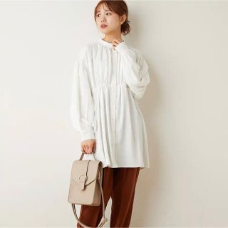 ナイスクラップ(NICE CLAUP)のNICE CLAUP OUTLET バンドカラーチュニックブラウス(シャツ/ブラウス(長袖/七分))