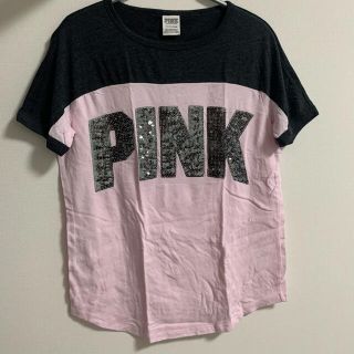 ヴィクトリアズシークレット(Victoria's Secret)のPINK スパンコール　Tシャツ(Tシャツ(半袖/袖なし))