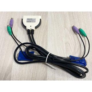 エレコム(ELECOM)のELECOM KVM-KP2N PS/2パソコン切替器 KVMスイッチ(PCパーツ)