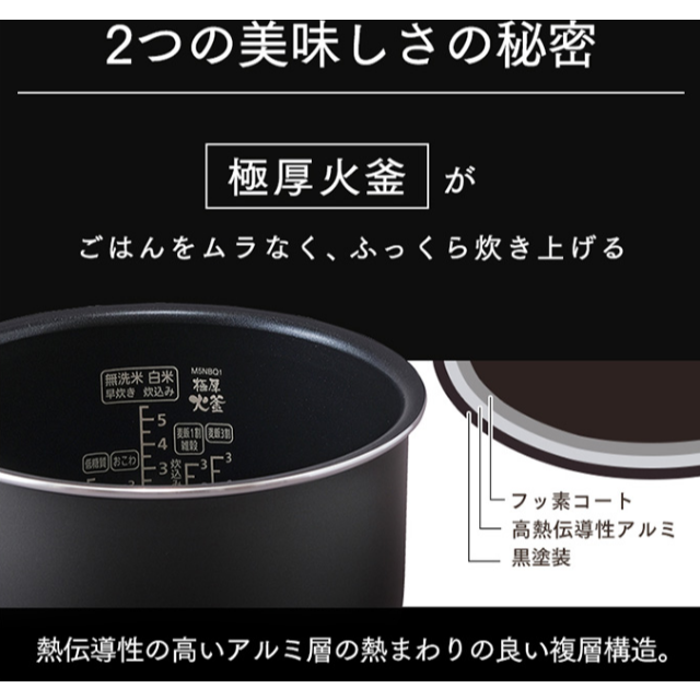 【大人気】炊飯器 5.5合 銘柄炊き タイマー付き ホワイト