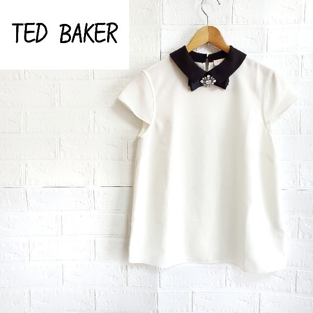 TED BAKER テッドベーカー シャツ ビジュー リボン 襟 フェミニン