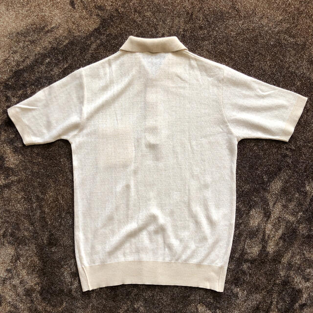 Vintage 半袖　ニット　ポロシャツ　ロカビリー　70’s 80s ベージュ 1