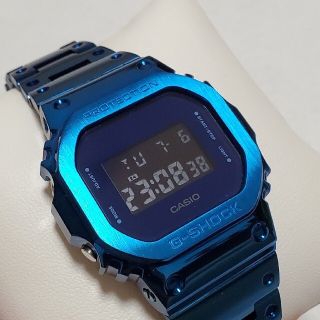 カシオ(CASIO)のDW-5600SB-2JF　メタルカスタム　ディープブルー(腕時計(デジタル))