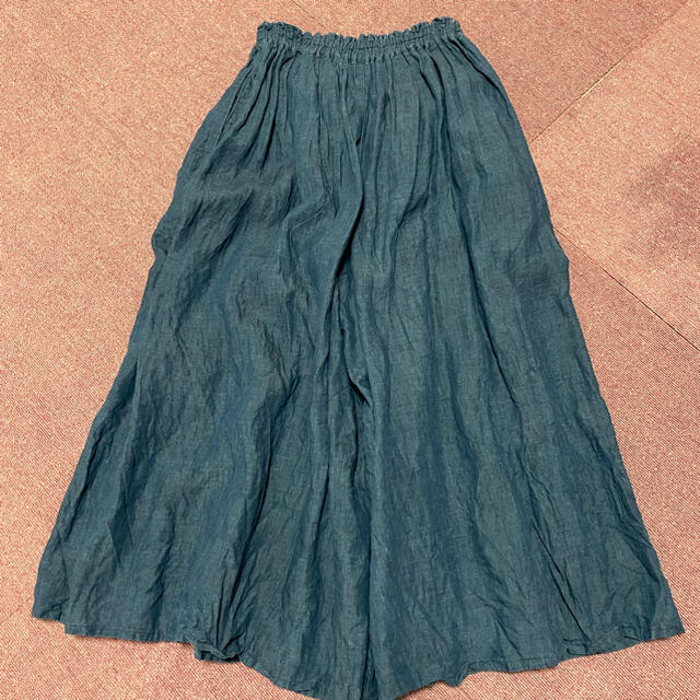 お手軽価格で贈りやすい パラスパレス ワイドパンツ Linen100 ロングスカート
