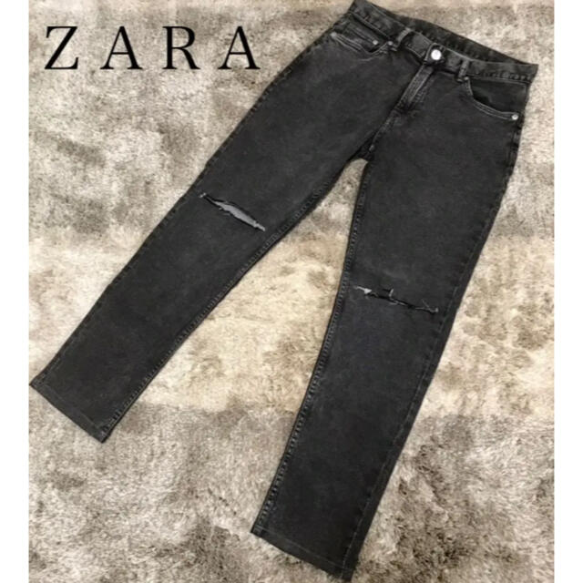 ZARA(ザラ)のZARA ザラ ダメージスキニージーンズ デニムパンツ グレー 29/30 メンズのパンツ(デニム/ジーンズ)の商品写真