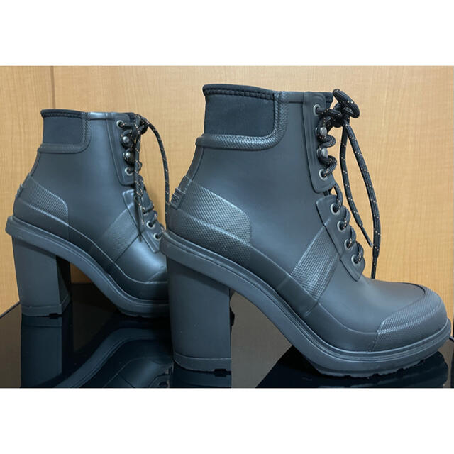 【超美品】HUNTER ハンター♡ レインブーツ ネイビー ヒール付き