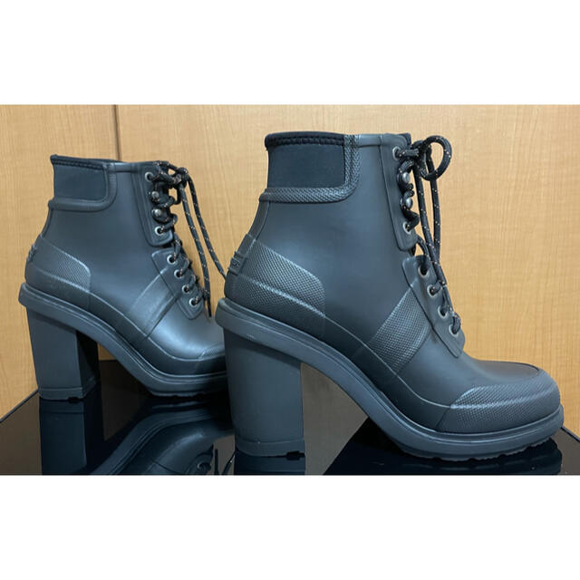 【超美品】HUNTER ハンター♡ レインブーツ ネイビー ヒール付き