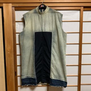 リックオウエンス(Rick Owens)の【希少】Rick Ownns ノースリーブ デニム シャツ(Tシャツ/カットソー(半袖/袖なし))