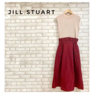 ジルスチュアート(JILLSTUART)のJILL STUART レディース ワンピース FREE 赤 ベージュ(ひざ丈ワンピース)