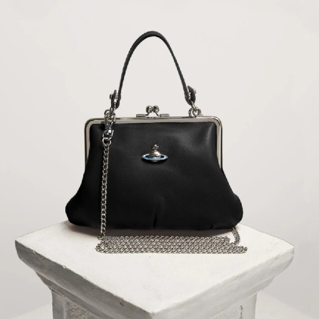 がま口バッグ EMMA FRAME PURSE(ブラック) 日本値下 レディース