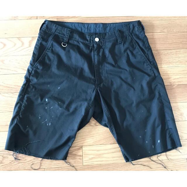 uniform experiment(ユニフォームエクスペリメント)のuniform experiment  DRIPPING SHORTS ブラック メンズのパンツ(ショートパンツ)の商品写真