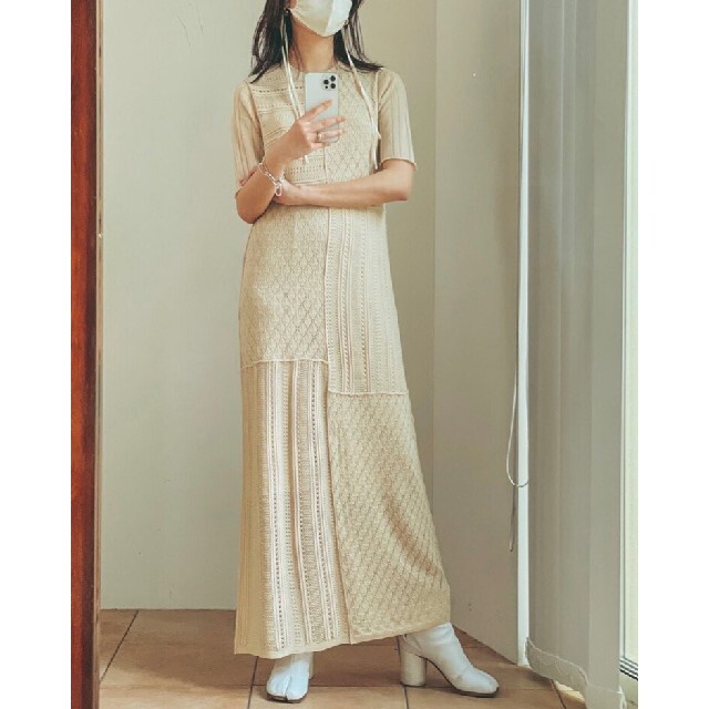 TODAYFUL - 【TODAYFUL】Patchwork Knit Dress ナチュラル 36の通販 by ...