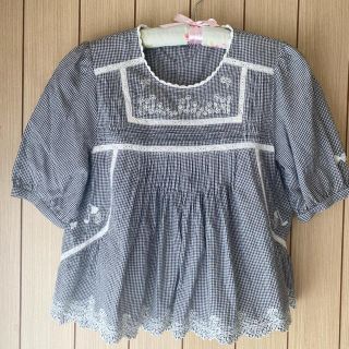 フランシュリッペ(franche lippee)の美品 フランシュリッペ ギンガムチェックブラウス(シャツ/ブラウス(半袖/袖なし))