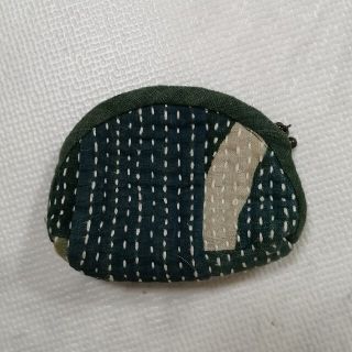 古布 刺子 藍染め ハンドメイド ミニポーチ 小銭入れ(ポーチ)