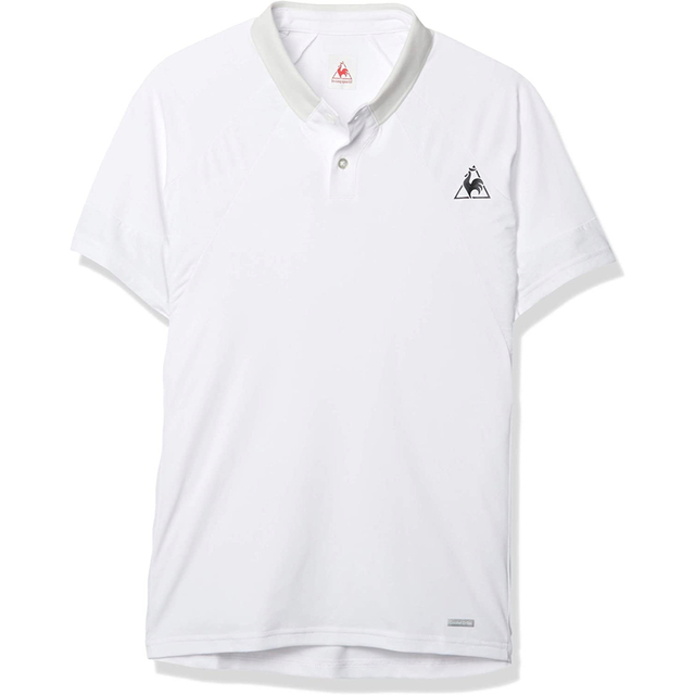 ルコックスポルティフ テニスウェア 半袖ポロシャツ白 QTMPJA46 メンズM