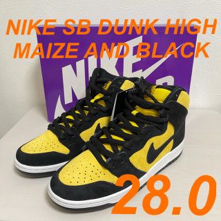 ナイキ(NIKE)の28.0 NIKE SB DUNK HIGH MAIZE AND BLACK(スニーカー)