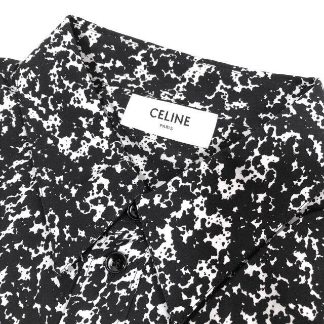 新品 CELINE セリーヌ マーブル 総柄 シャツ 41 国内正規