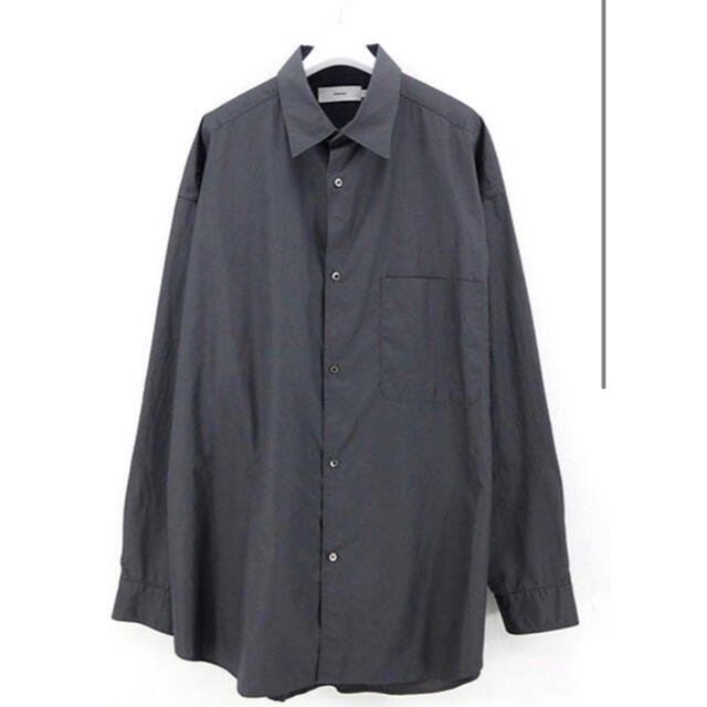 短納期早者勝ち！ Oversized #C.GRAY Broad Regular グラフペーパー L/S Collar Shirt (値下げ グレー  Shirt トップス