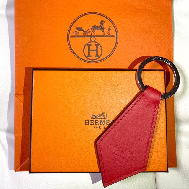 hermes  エルメス　tab key ring タブ　キーリング　赤