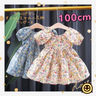 ★限定入荷★ヨーロピアン　おシャレ王女の小花柄ワンピース　pink 100cm (ワンピース)