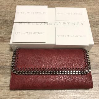 ステラマッカートニー(Stella McCartney)の新品未使用　ステラマッカートニー　ファラベラ　二つ折り長財布　レッド系(財布)