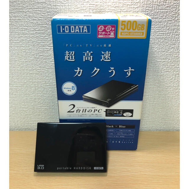 IODATA(アイオーデータ)のI-O DATA USB 3.0/2.0対応ポータブルハードディスク スマホ/家電/カメラのPC/タブレット(PC周辺機器)の商品写真