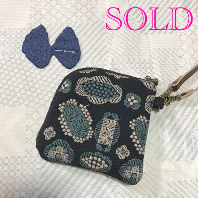 春夏新作 【SOLD】ミナペルホネン ハンドメイド L字 ポーチ -ポーチ