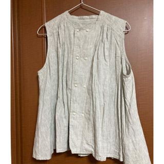 ネストローブ(nest Robe)の美品！ネストローブ　リネンベスト(ベスト/ジレ)