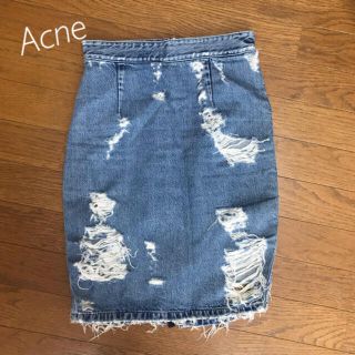 アクネ(ACNE)のACNE デニムスカート 34 (ひざ丈スカート)