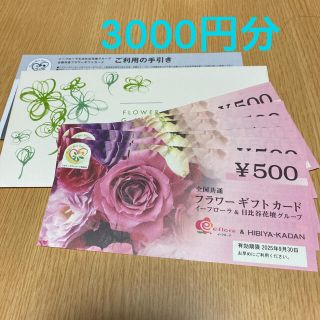 フラワーギフトカード　イーフローラ　日比谷花壇　3000円分(ショッピング)