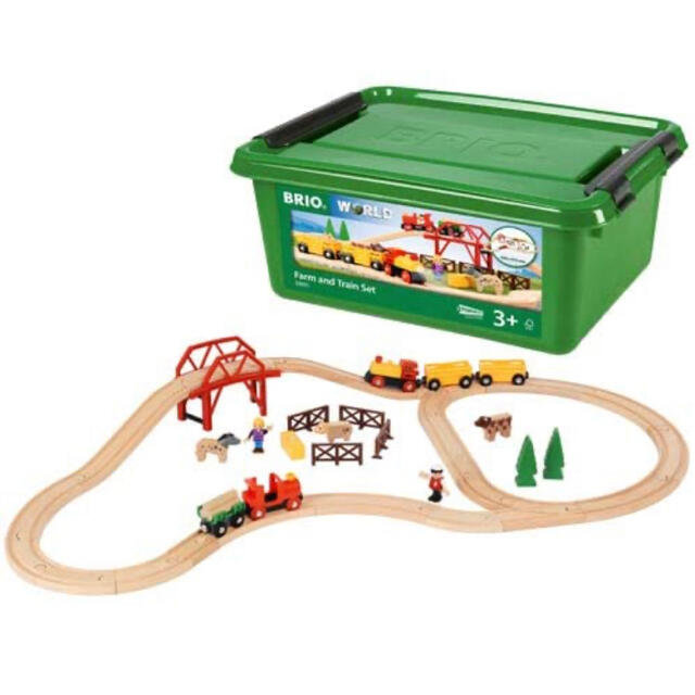 BRIO ファームアンドトレインセット　送料無料　木製　おもちゃおもちゃ/ぬいぐるみ