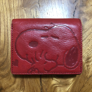 ピーナッツ(PEANUTS)のPEANUTS スヌーピー 革製 二つ折れ財布(財布)