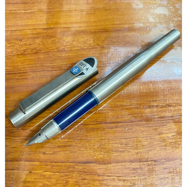 廃番 PARKER 特殊型 キャップレス ボールペン シルバー ブルー - 筆記具