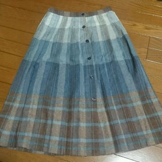 パナマボーイ(PANAMA BOY)の秋冬色グラデーションプリーツスカート(ひざ丈スカート)