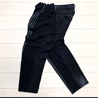 再構築　スリーストライプ　リーバイス501 Levi's adidas 黒